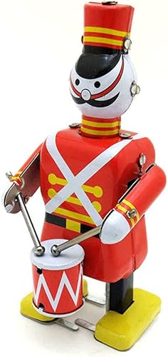 Miniatura 6 de Charmgle Juguete de estaño de cuerda para caminar robot baterista figura juguete, colección para adultos, juguete de relojería, recuerdo de fiesta,