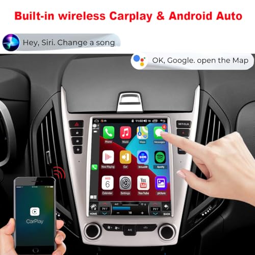 Radio con pantalla táctil QLED 9.7" para Chevy Equinox 2010-2015 miniatura 3