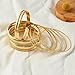 ANYILVTULI Gold Bangle Bracelets for Women Gold Bangles Indian Jewelry Fashion Disco Bangle Bracelets Gold Bracelet Set