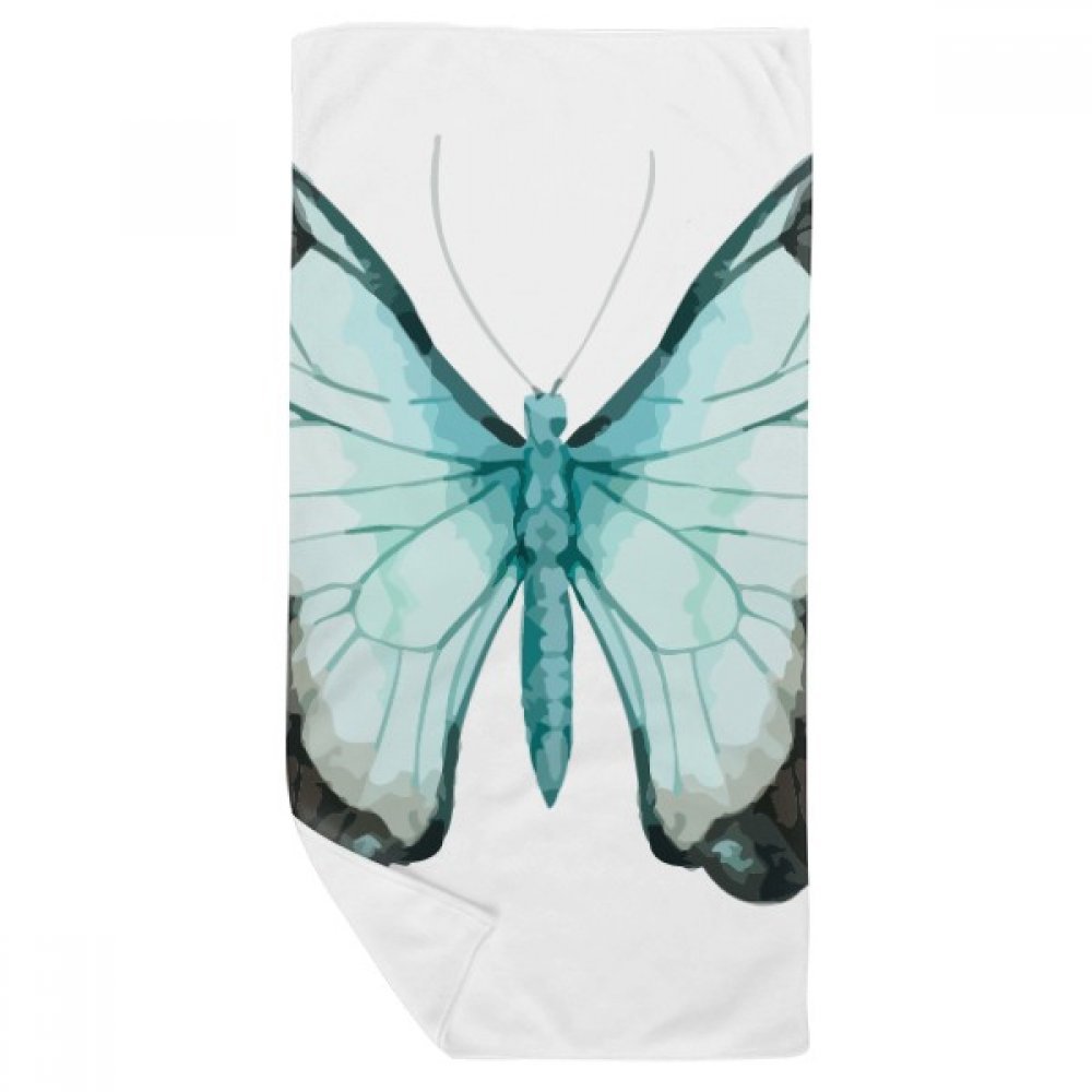 Gant de toilette papillon 35x70cm doux et absorbant de haute qualité
