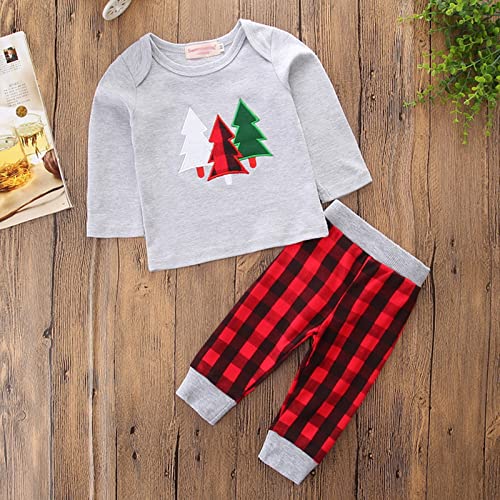 Mercatoo Roupas de inverno 4t meninos crianças meninos meninas natal inverno manga longa estampas de