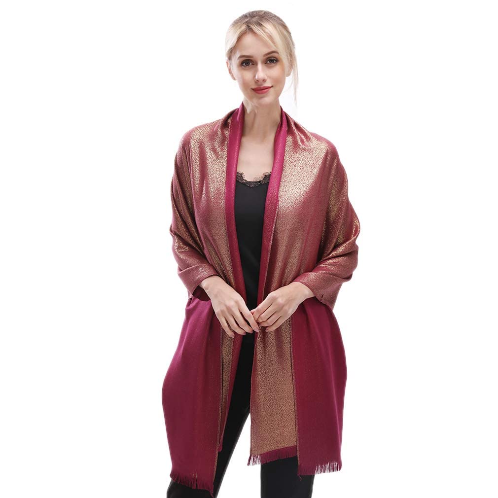 Bufandas y Chales Suaves de Pashmina para Mujer Bufanda de Colores Sólidos para Bodas