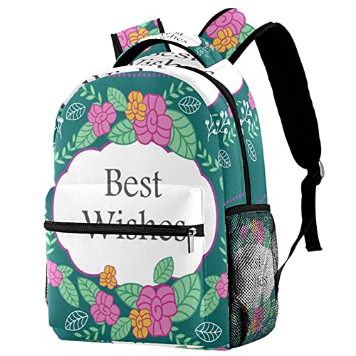 Sac à dos décontracté Best Wishes à grand volume de rangement pour femme