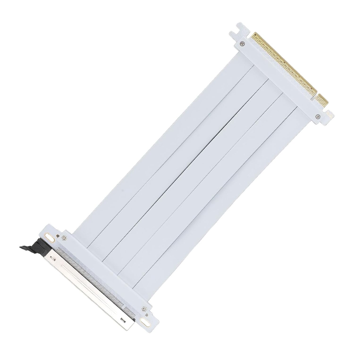 Drfeify PCIE 5.0 X16 Riser Cable GPU Extension Cable PCI Express 5.0 X16 Ribbon with Reinforced ABS Connectors & 128Gbps Speed for ITX Builds Water Cooling Systems (20cm)