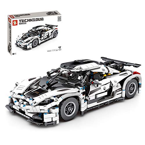 RAVPump Building Blocks Vehicle for Koenigsegg One:1, 1:14 Supercar Sports Car Model (1275 Pieces) Collectible Construction Kits, Compatible with Lego Technic, A253978CCJS1VS18B, 32.7x16.5x9.7cm RAVPump Building Blocks Vehicle for Koenigsegg One:1, 1:14 Supercar Sports Car Model (1275 Pieces) Collectible Construction Kits, Compatible with Lego Technic, A253978CCJS1VS18B, 32.7x16.5x9.7cm