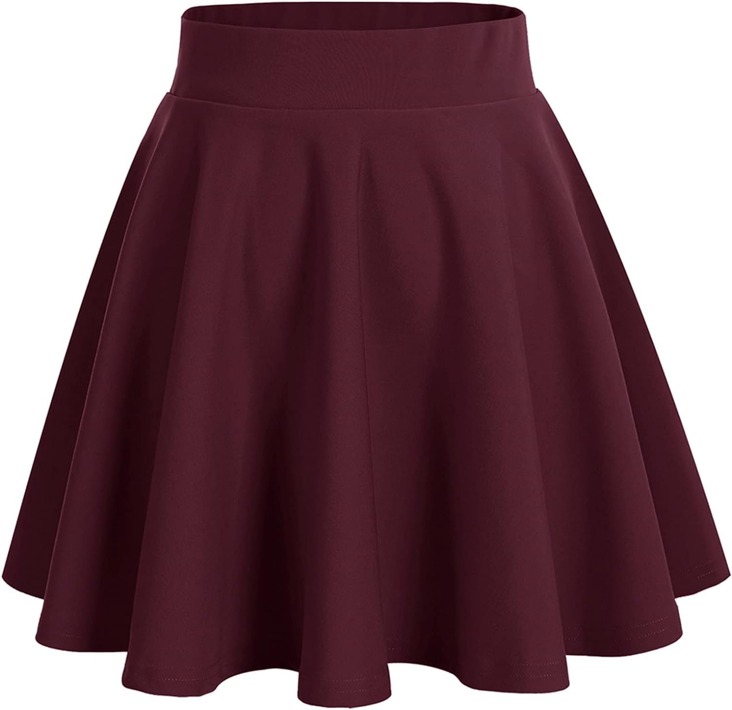 cuisinex Women's Cotton Blend Flared Maxi Skirt High Waist A-Line - Elegant and Versatile (XS, Maroon)-picture-15