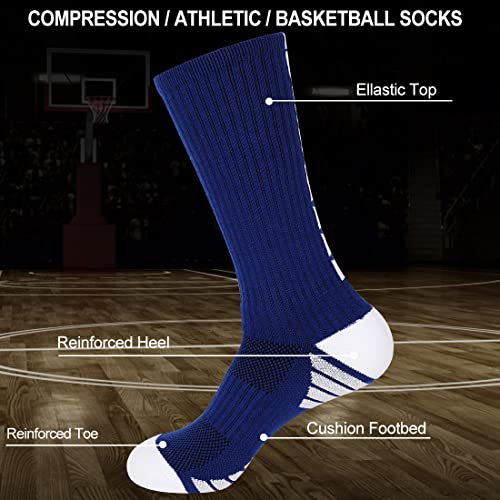 Dingcooler Elite Basketball Socks 2 Pairs, Mid Calf Athletic Socks For Men Women Boys Girls #TOP2