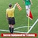 Set of 4 Red Replacement Soccer Flags Soccer Corner Flags Referee Flags Soccer Equipment for Training Soccer Field