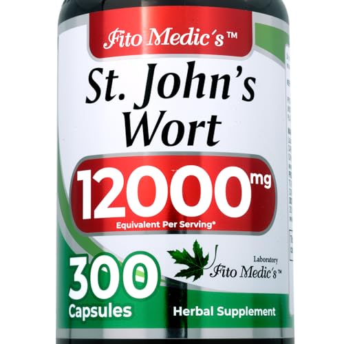 FITO MEDICS St. Johns Wort | St. Johns Wort Leaf Capsules | 300 Capsules | Concentrated Extract | Highly Absorbable Herbal Supplement