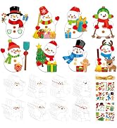 Lonfliness 48PCS Snowman Crafts for Kids Christmas Arts and Crafts DIY Snowman Ornaments Decorati...
