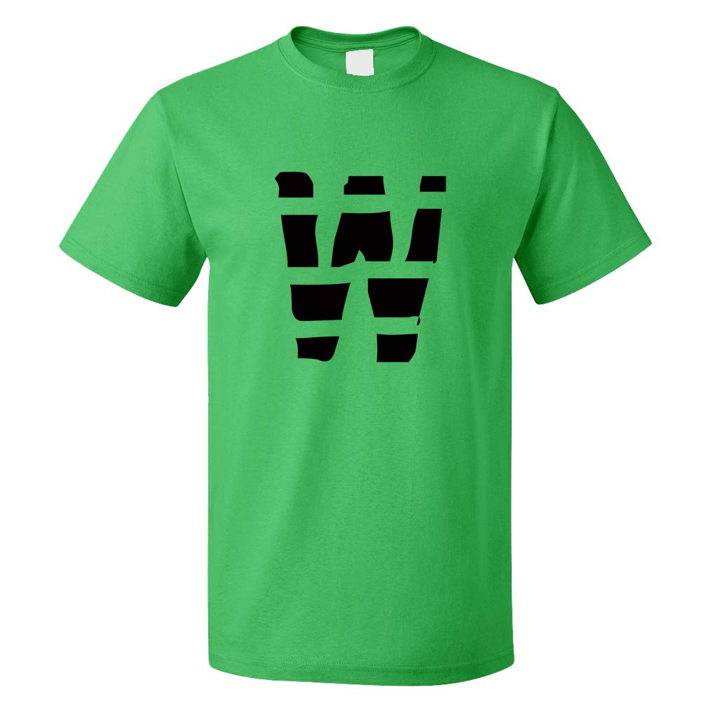 Custom Graphic T Shirts for Men W Jailbird Initial Monogram Letter W Cotton