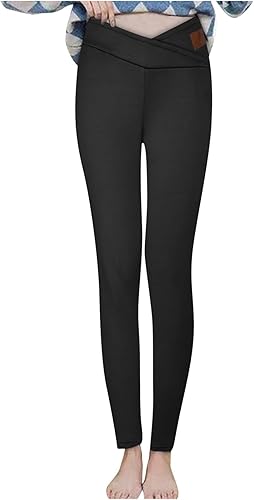 Thick Winter Thermal Leggings for Women Soft Plush Winter Warm Pants Stretchy Tights Tummy Control High Waist Trousers