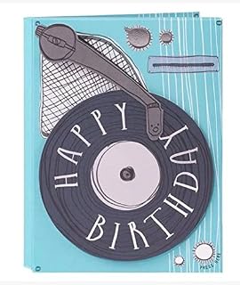 Birthday Card Musical Spinning Record Player Musical Birthday Card