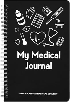 icceemee Medication Log Book Daily Medicine, Pills, Drug, Prescription, Medications and Reaction Tracking Record Journal Logbook - Wire-O, 114 Pages, 8.5 x5.6