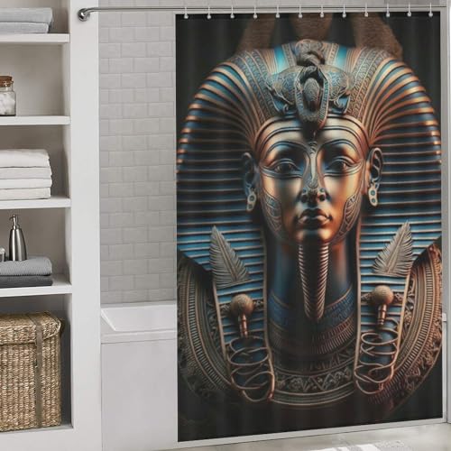Rideau douche polyester imperméable Pharaon égyptien lavable 152x183cm