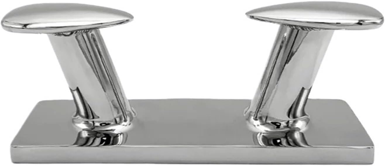 Double Horn Bollard Boat Dock Cleat 316 Stainless Steel Boat Cleat Mooring Cleat Double Cross for Boat Accessories