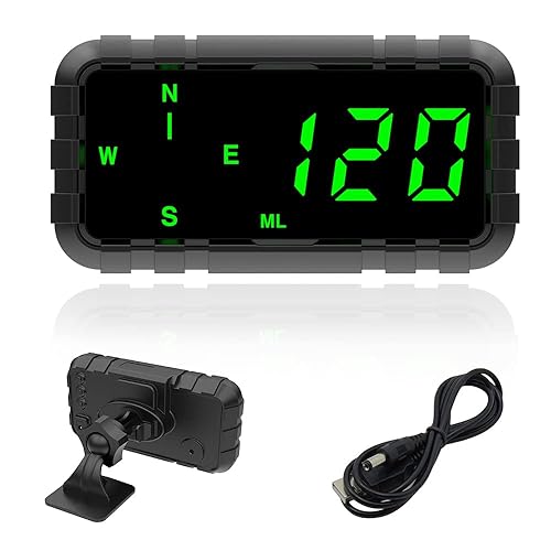 Skymii Pantalla frontal para coche, velocímetro, GPS, velocímetro, MPH, brújula de automóvil para salpicadero, pantalla LCD grande universal HUD,