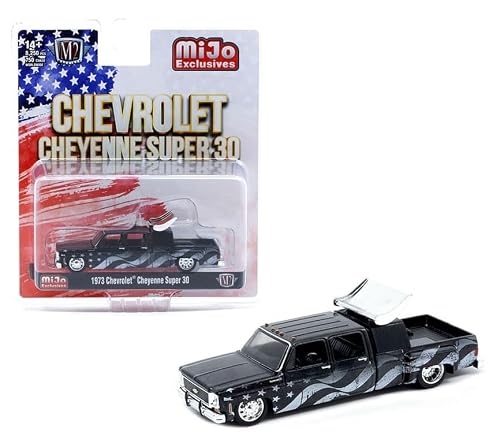Diecast Model Car Compatible with M2 Machines 1:64 1973 Chevrolet Cheyenne Super 30 Stars & Stripes Limited Edition 39000-MJS07