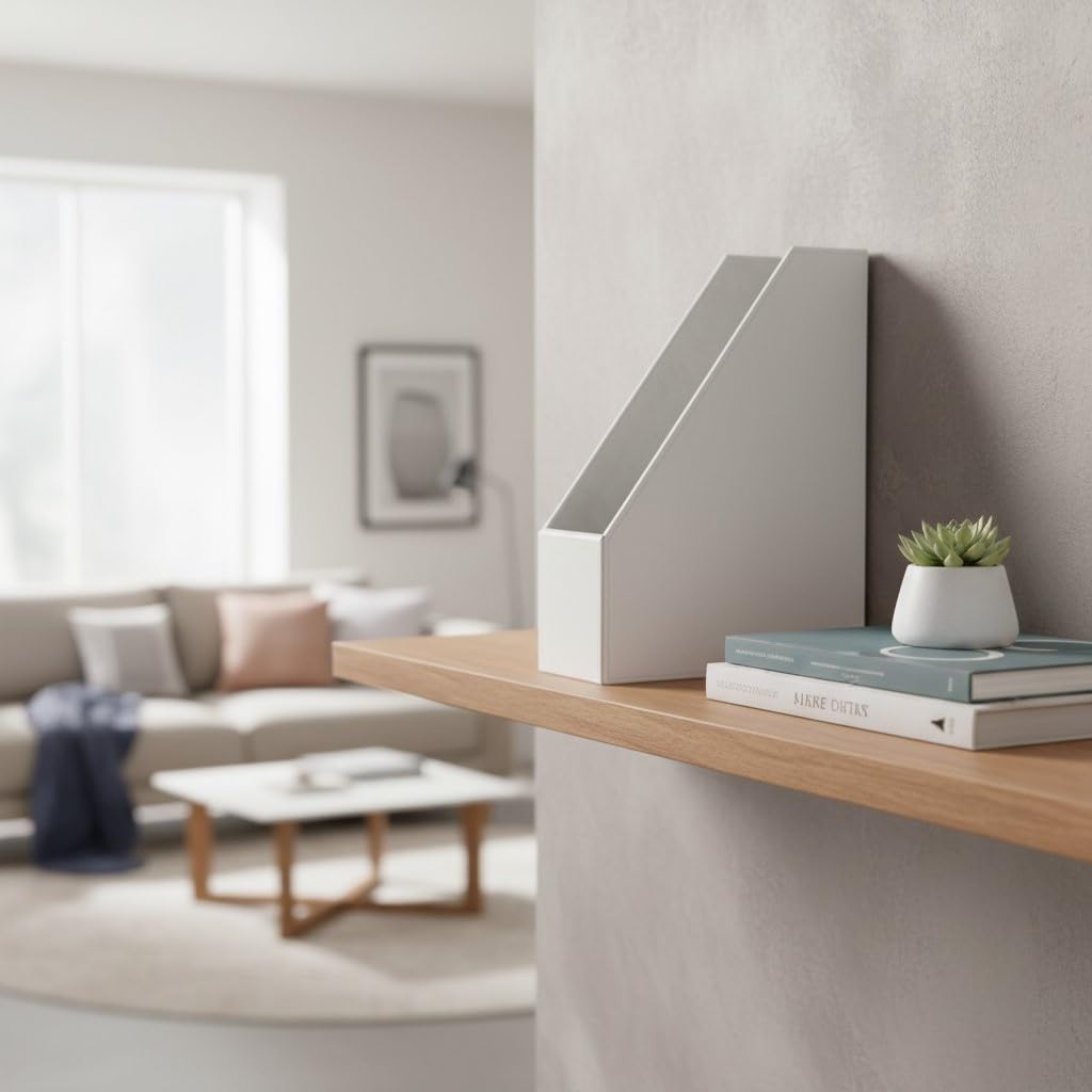 OSCO WPUMR1 Faux Leather Magazine Rack - White