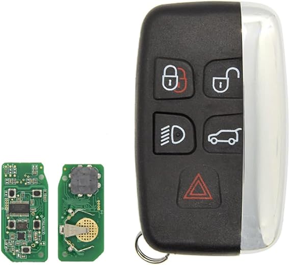 5 Button Car Key Shell Case Remote Key Punto Button Smart Remote Key Shell Case Fob for Land R0ver Range R0ver Sport LR4 Evoque (433 MHz Remote Control)