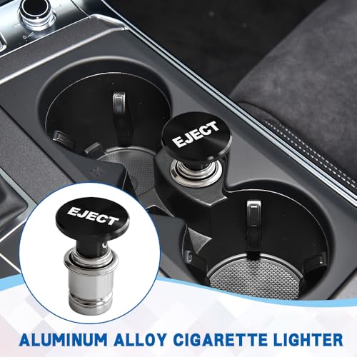 Image of Fire Missiles Button Car Cigarette Lighter Plug, Car Cigarette Lighter Replacement, Aluminum Alloy Push Button Lighter Plug, Standard 12V Fast Heating Power Socket for Auto