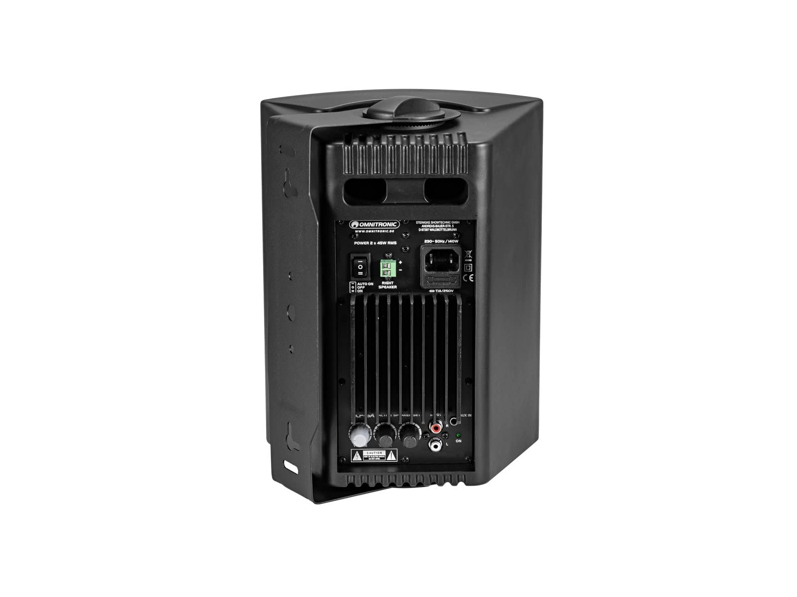 OMNITRONIC ALP-6A Aktives Lautsprecherset 2-Wege 6,5" 45 W schwarz
