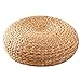 Fablcrew Rundes Stroh Futon, Meditationskissen, Bodenmatte Kissen