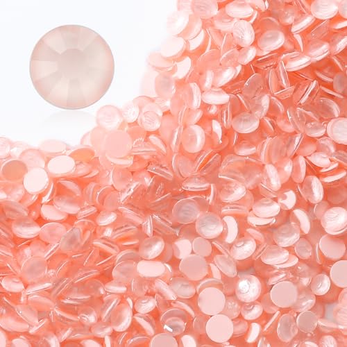 Image of Mocha Lt.red Flatback Rhinestones, Glass Rhinestones for Nail Art and Craft, Glue Fix, Loose Crystal Gemstones(Mocha Lt.red, SS6, 1440pcs, 1.9-2.0mm)
