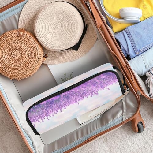 Bolso de viaje y tapete resistente al calor Lavender Garden para herramientas de cabello, organizador para planchas, rizadores y accesorios de cuidado capilar miniatura 7