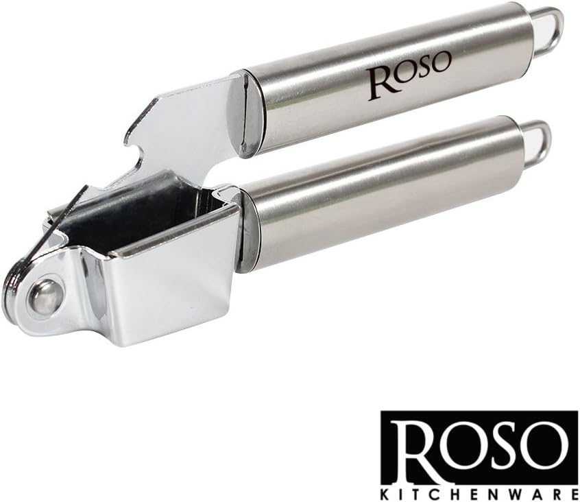 Garlic Crusher Masher Mincer Press Stainless Steel - Crushes Garlic Cloves and Ginger