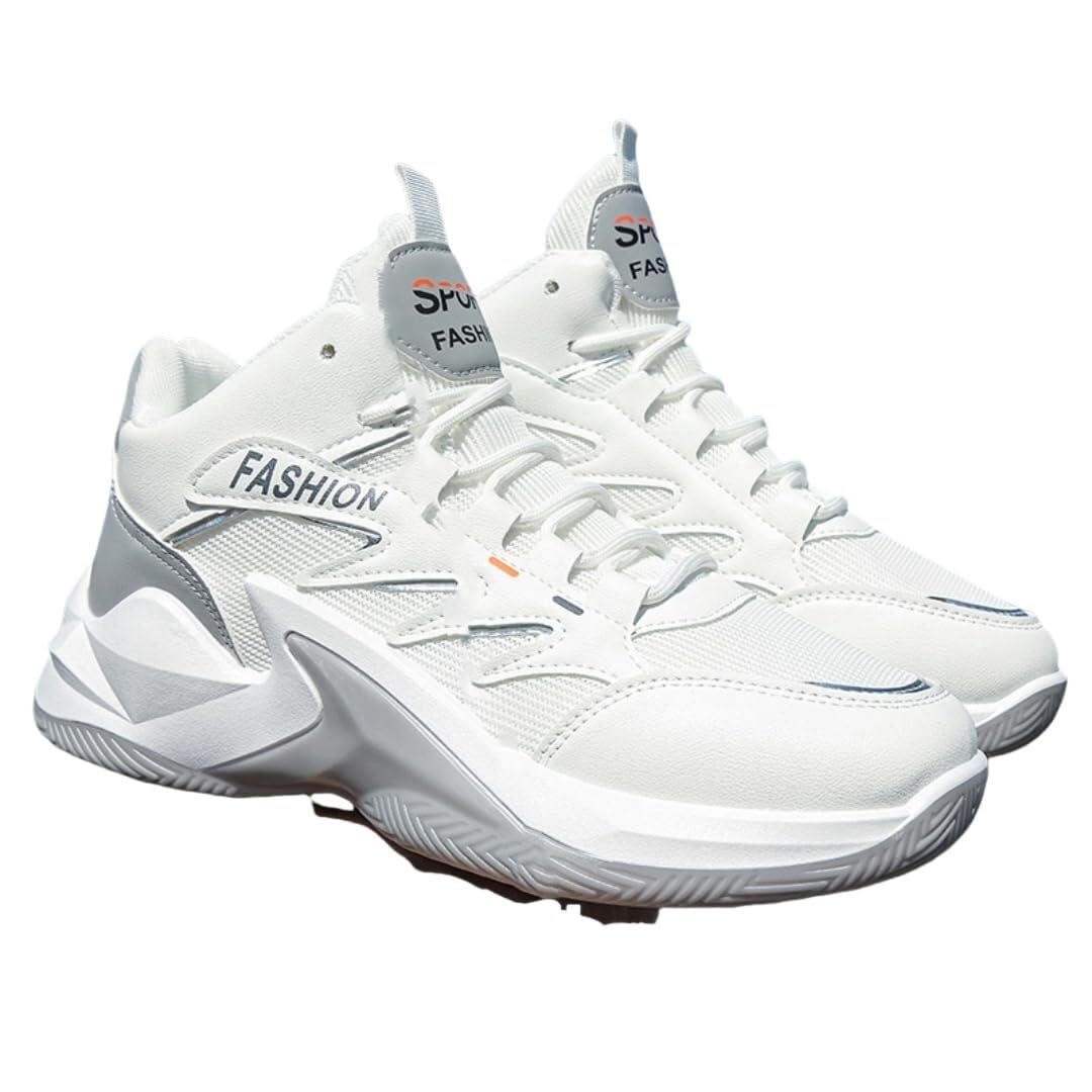 Le Scarpe da Basket Alte da Uomo in Mesh Sono Scarpe Sportive Casual Antiscivolo, Resistenti all'Usura e ammortizzanti.