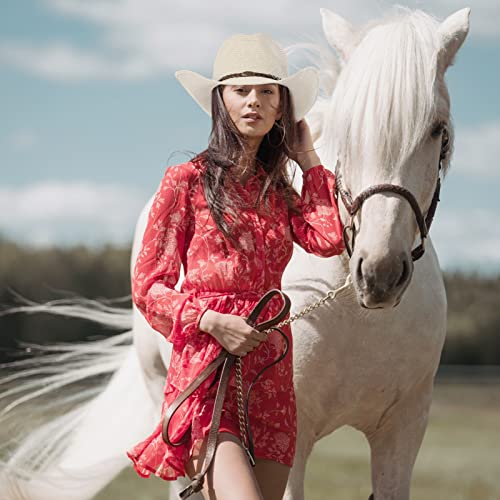 Straw Cowboy Cowgirl Hat For Women Men Sun Hats Wide Brim Summer Beach Cap For Western Party Outdoor #TOP1