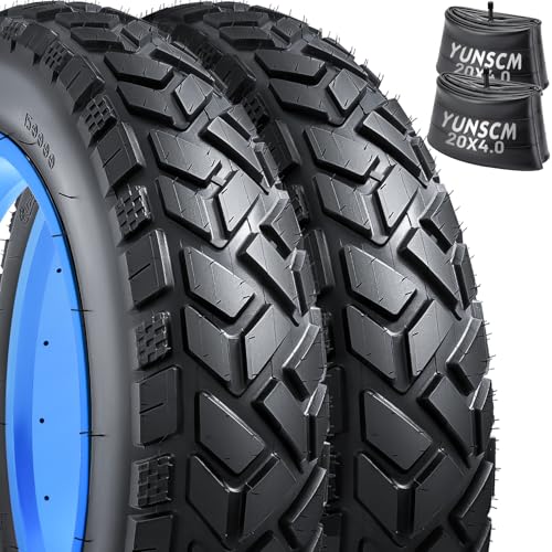 2-PCS 20' Heavy Duty Fat E-Bike Tires 20 x 4.0/102-406 and 2-PCS Heavy Duty Bike...
