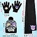 Pokemon Gifts for Boys 3 Pcs Beanie, Gloves, and Scarf Set, Ages 4–12, Winter Accessories, Pikachu, Eevee (4-12 Years, Black/Multi, 3 Pcs)