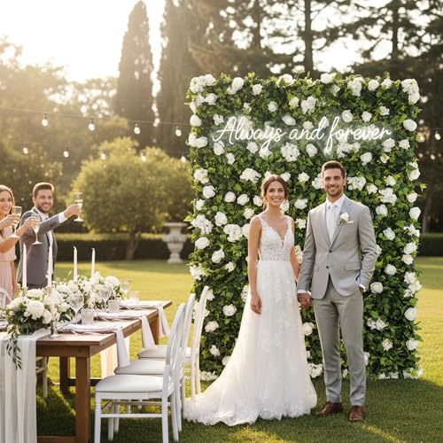 5×8 Ft 3D Artificial Flower Wall Panels, Quick Assembly Storage White Floral Greenery Fake Backdrop Fence Screen for Wedding Baby Show Birthday Party Indoor Outdoor Garden Backyard Home Decor by Mindoub - Image 5