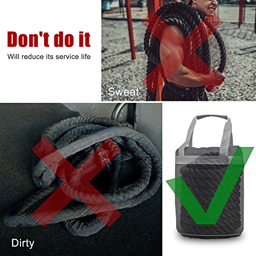 MBOOM Bolsa de Armazenamento para Corda de Treinamento de Batalha - Design Em Bloco de Cores Preto E