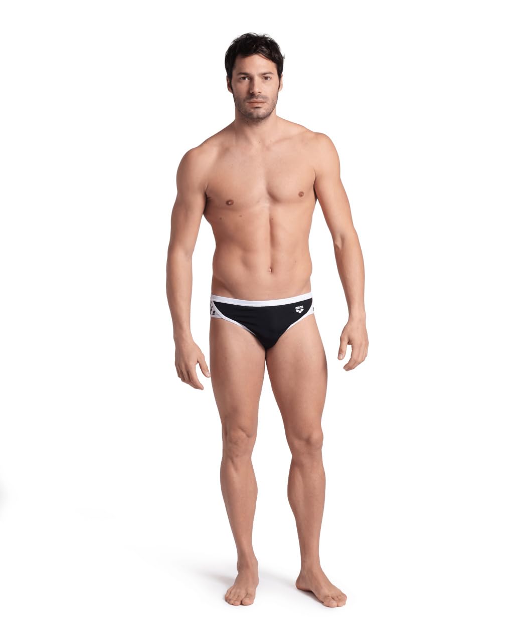 Arena Men's Icons Solid Swim Briefs Professional Training Swimsuit Sports Trunk Bañador para Hombre