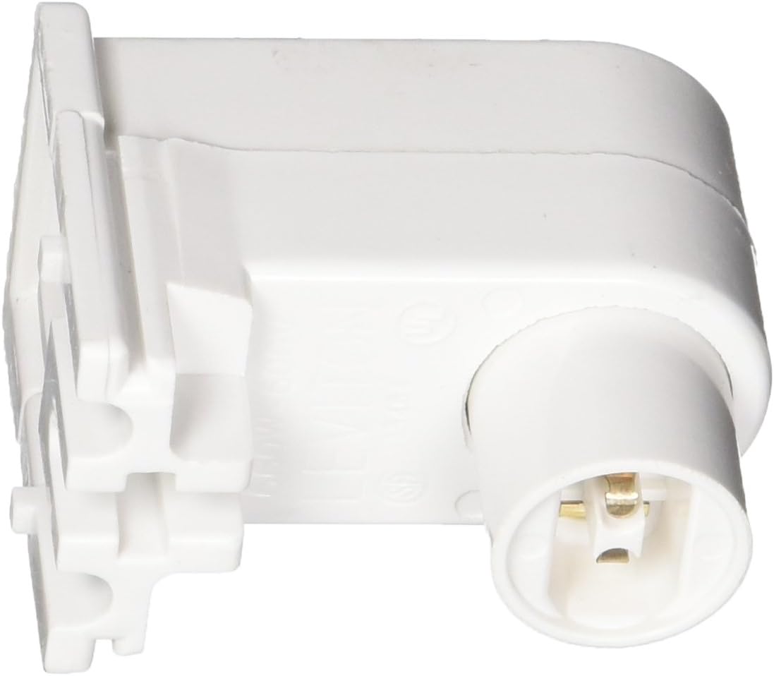 Fluorescent Lampholder, Pedestal Base With 20GA Side Grooves, 13464-W