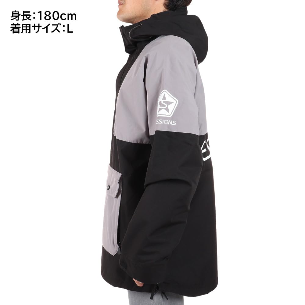 Amazon.co.jp: SESSIONS Snowboard Boardwear Jacket CHAOS Pullover