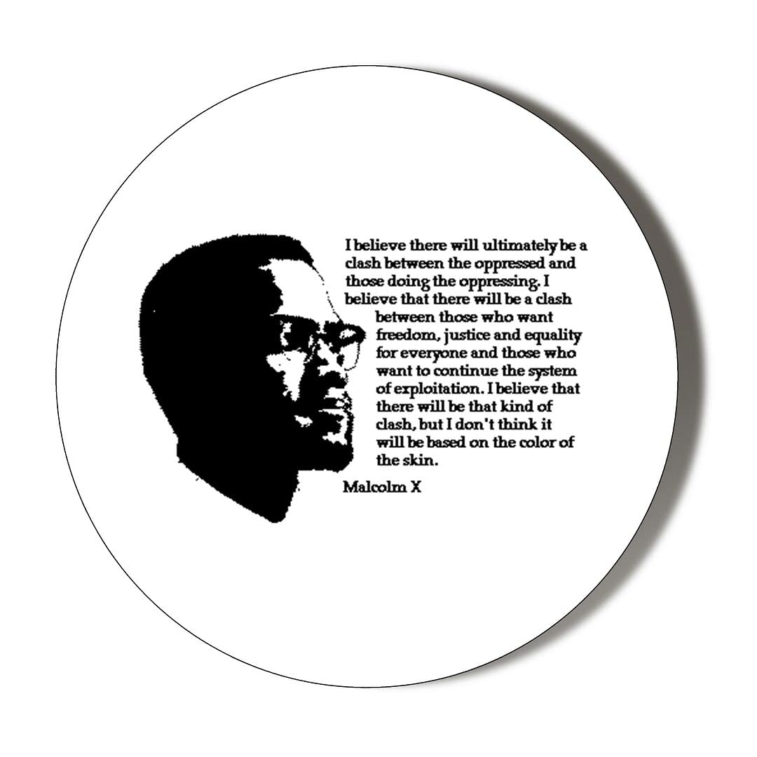 Gift Insanity White Malcolm X Quote 45Mm Fridge Magnet