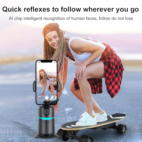 Support de téléphone avec suivi automatique rotation 360 sans application