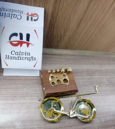 Báscula Decorativa Tradicional de Latón y Madera 20 cm miniatura 4