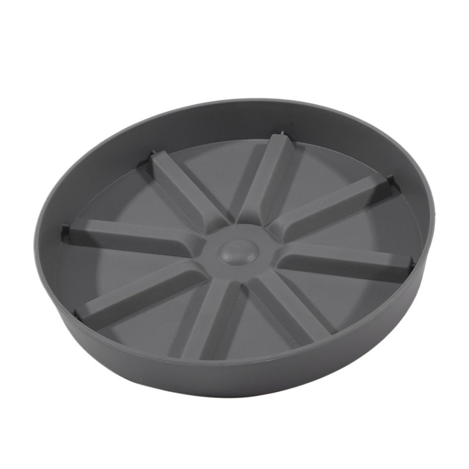 BOJHGO 6Pcs Flowerpot Plate Home Garden Thickened Flower Pot Tray Drip Trays Indoor Outdoor Plant(Grey,2.7x19x19cm)