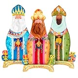 OH YEAH - Globo Foil Reyes Magos - 110 cm - Decoración Navideña - Celebraciones Familiares, Escolares y Escaparates - Roscón de Reyes - Eventos Navideños