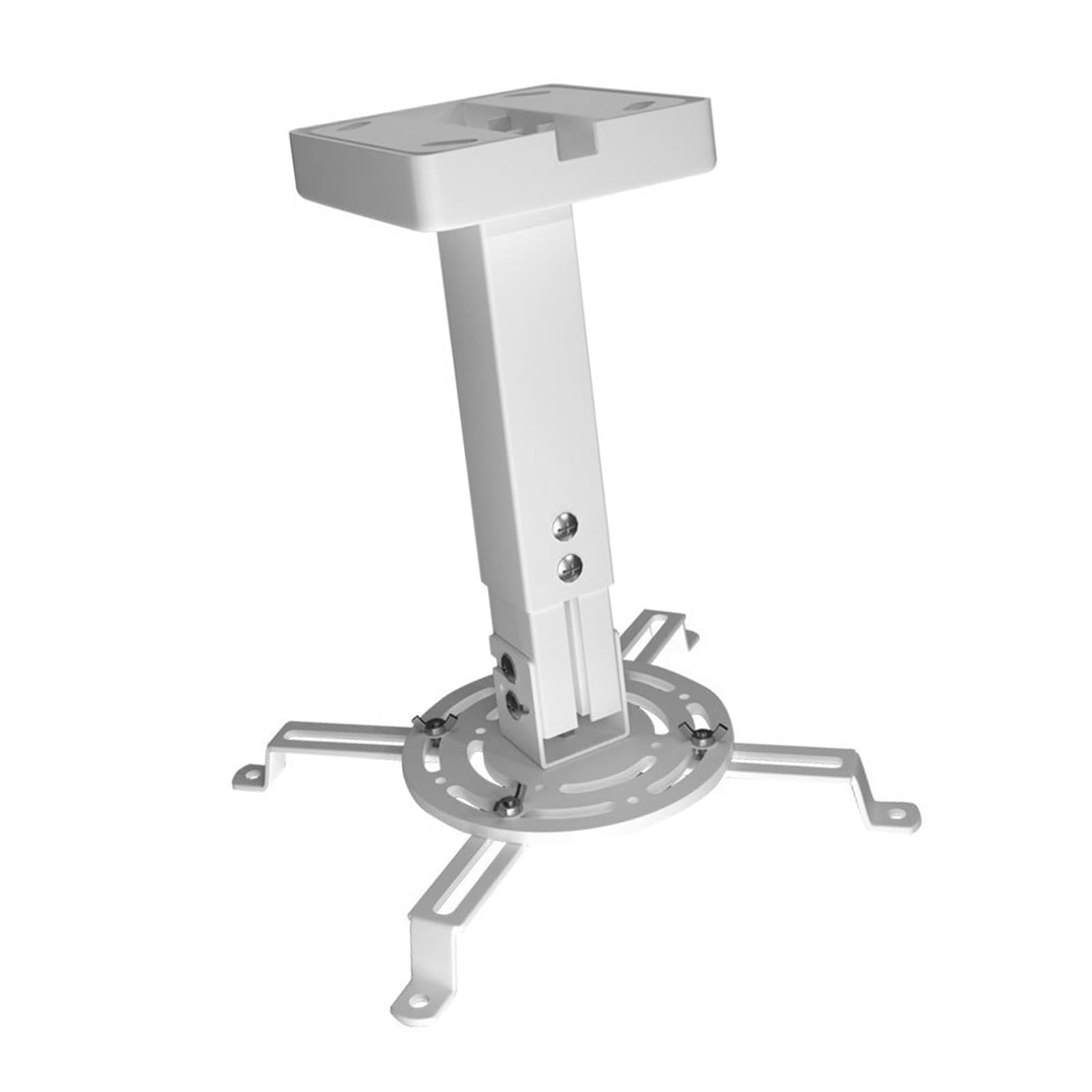 Staffe di montaggio per proiettori a soffitto bianche con testa girevole e doppia diapositiva per la visualizzazione del supporto in alluminio per