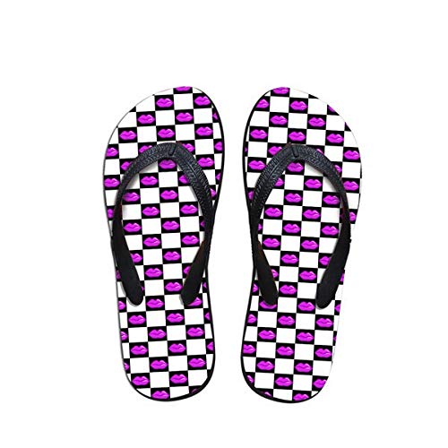 Slim, Chanclas para Mujer,Chanclas 3D Divertidos Labios Rojos Imprimir...