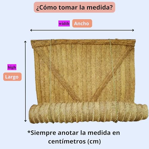 Persiana de esparto hecha a mano en España de 200x100 cm para balcón 4