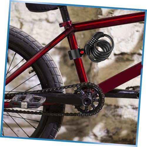 Cadenas à code pour vélo avec câble noir flexible et résistant