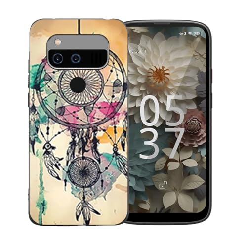 LCEHTOGYE �K�p Unihertz jelly 3�p�P�[�X�A�K�p Unihertz jelly 3 (5,05")�ƌ݊����̂��钴���^�u���b�N�\�t�gTPU�V���R���Q���P�[�X�ی�J�o�[ - LLM10