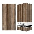 Olanglab Wood Veneer Acoustic Wall Panels 6 Pack, 23.6"×47.2" Sound Absorbing Wall Panels for Interior Wall Decor, Smoked Oak
